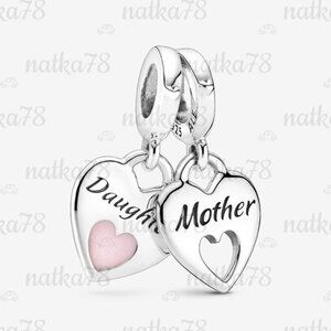 Pandora Double Heart Split Dangle Charm